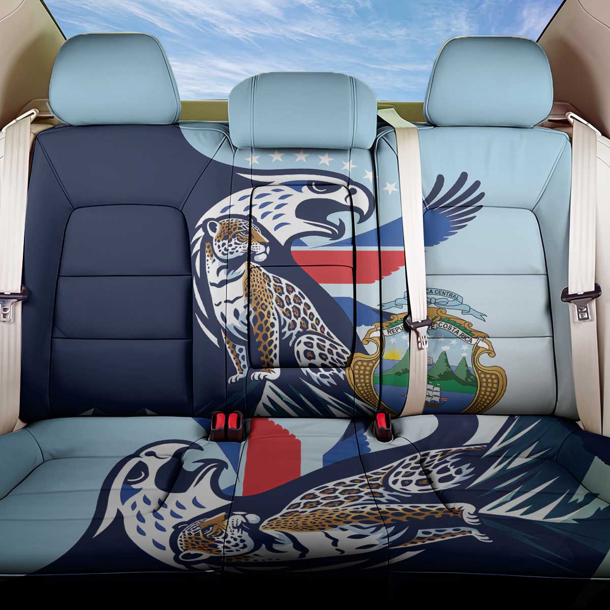 Costa Rica Jaguar Guaria Morada Back Car Seat Cover