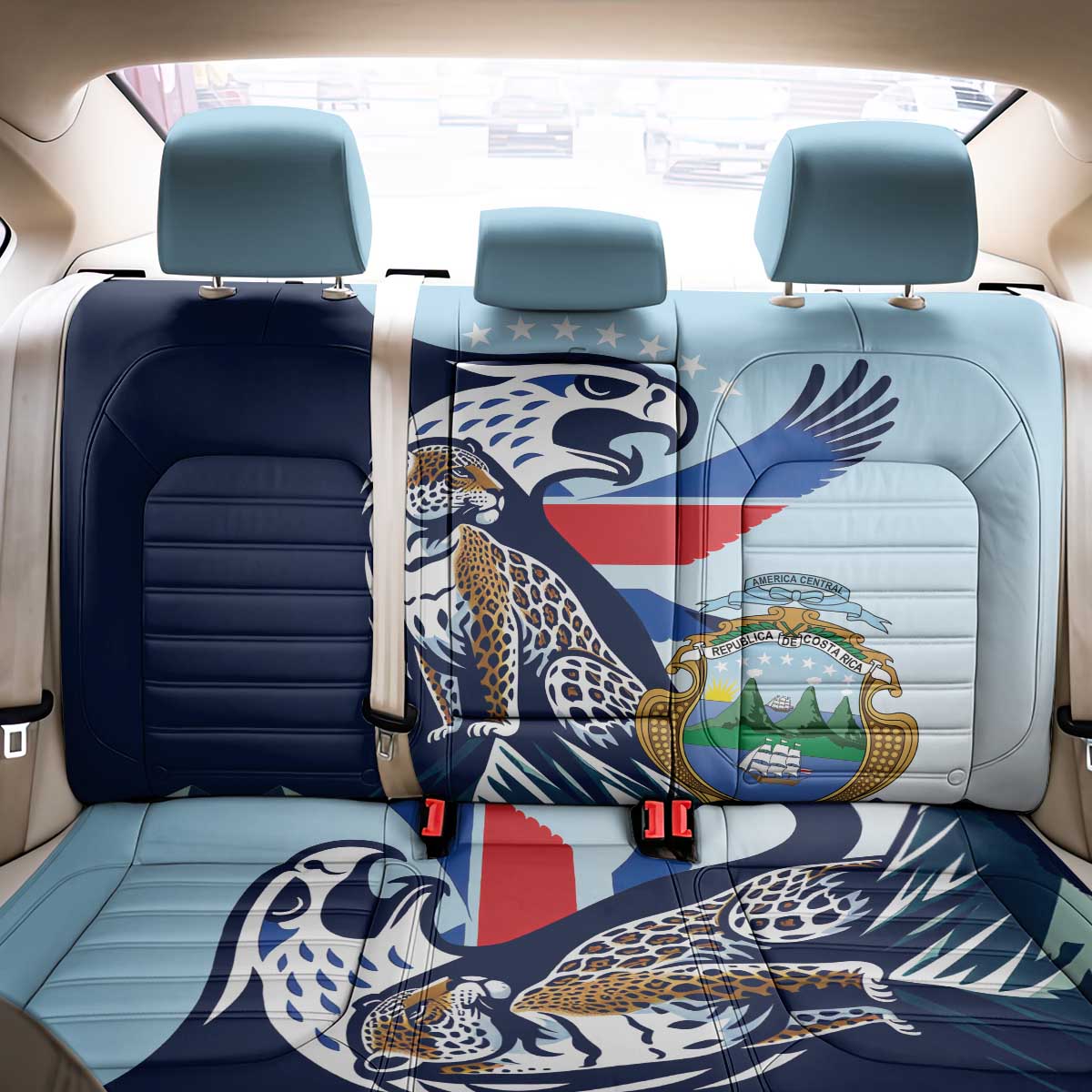 Costa Rica Jaguar Guaria Morada Back Car Seat Cover