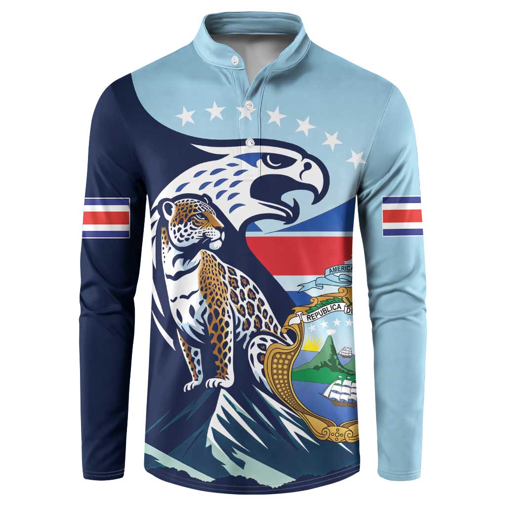 Costa Rica Jaguar Guaria Morada Button Sweatshirt