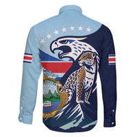 Costa Rica Jaguar Guaria Morada Family Matching Off The Shoulder Long Sleeve Dress and Hawaiian Shirt