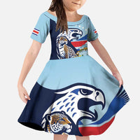 Costa Rica Jaguar Guaria Morada Family Matching Off Shoulder Maxi Dress and Hawaiian Shirt