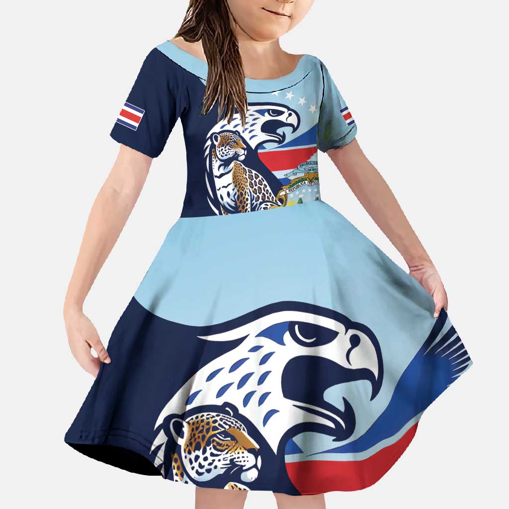 Costa Rica Jaguar Guaria Morada Family Matching Tank Maxi Dress and Hawaiian Shirt