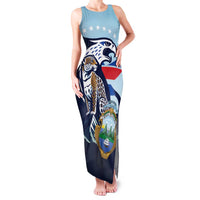 Costa Rica Jaguar Guaria Morada Family Matching Tank Maxi Dress and Hawaiian Shirt