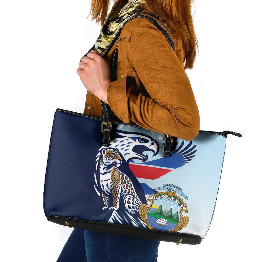 Costa Rica Jaguar Guaria Morada Leather Tote Bag