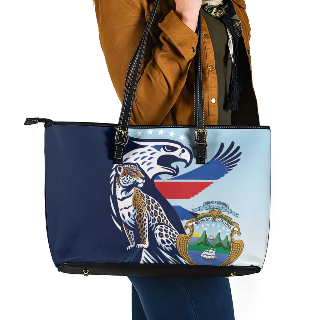Costa Rica Jaguar Guaria Morada Leather Tote Bag