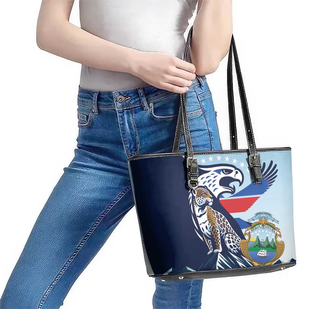 Costa Rica Jaguar Guaria Morada Leather Tote Bag