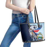 Costa Rica Jaguar Guaria Morada Leather Tote Bag