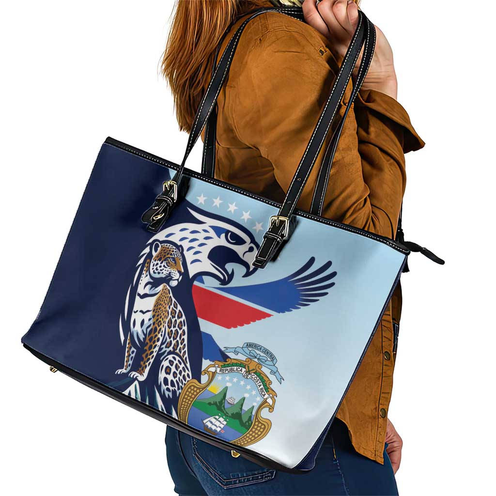 Costa Rica Jaguar Guaria Morada Leather Tote Bag
