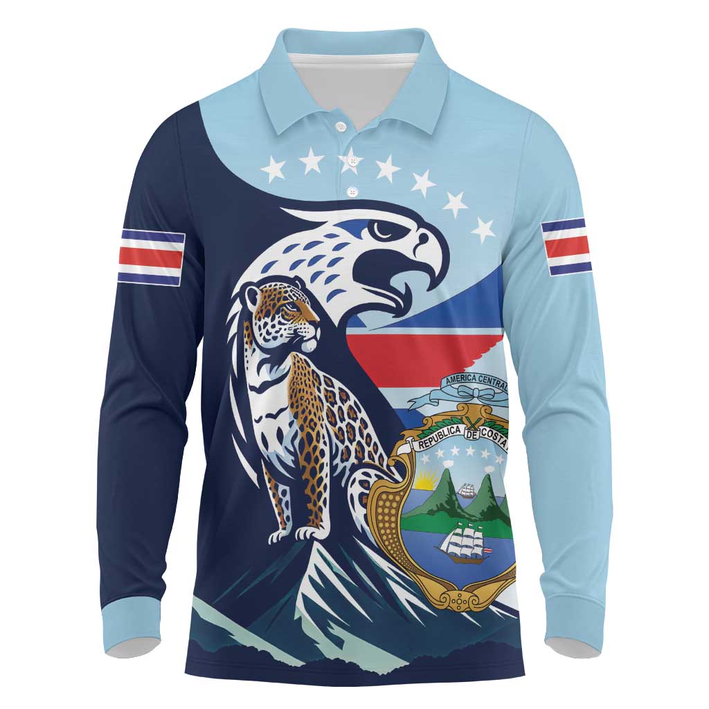 Costa Rica Jaguar Guaria Morada Long Sleeve Polo Shirt
