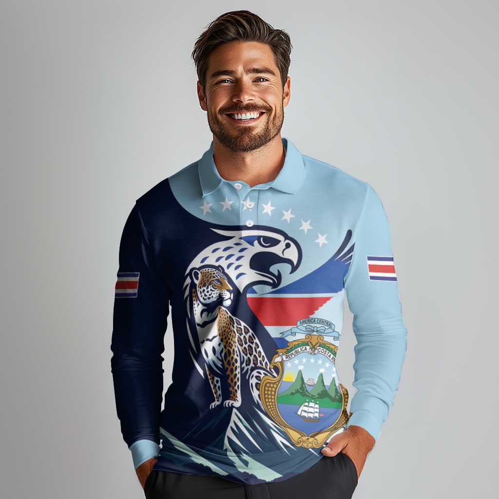 Costa Rica Jaguar Guaria Morada Long Sleeve Polo Shirt