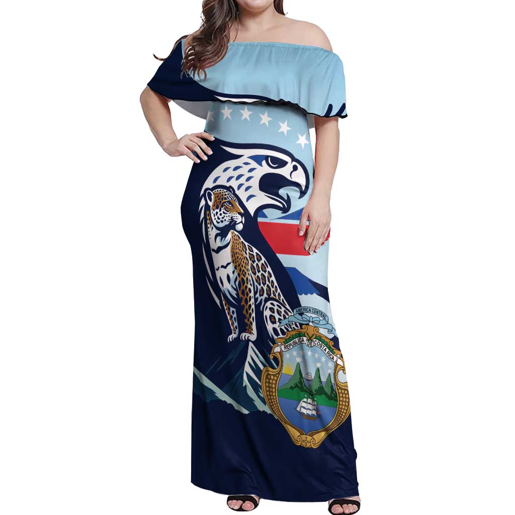 Costa Rica Jaguar Guaria Morada Off Shoulder Maxi Dress
