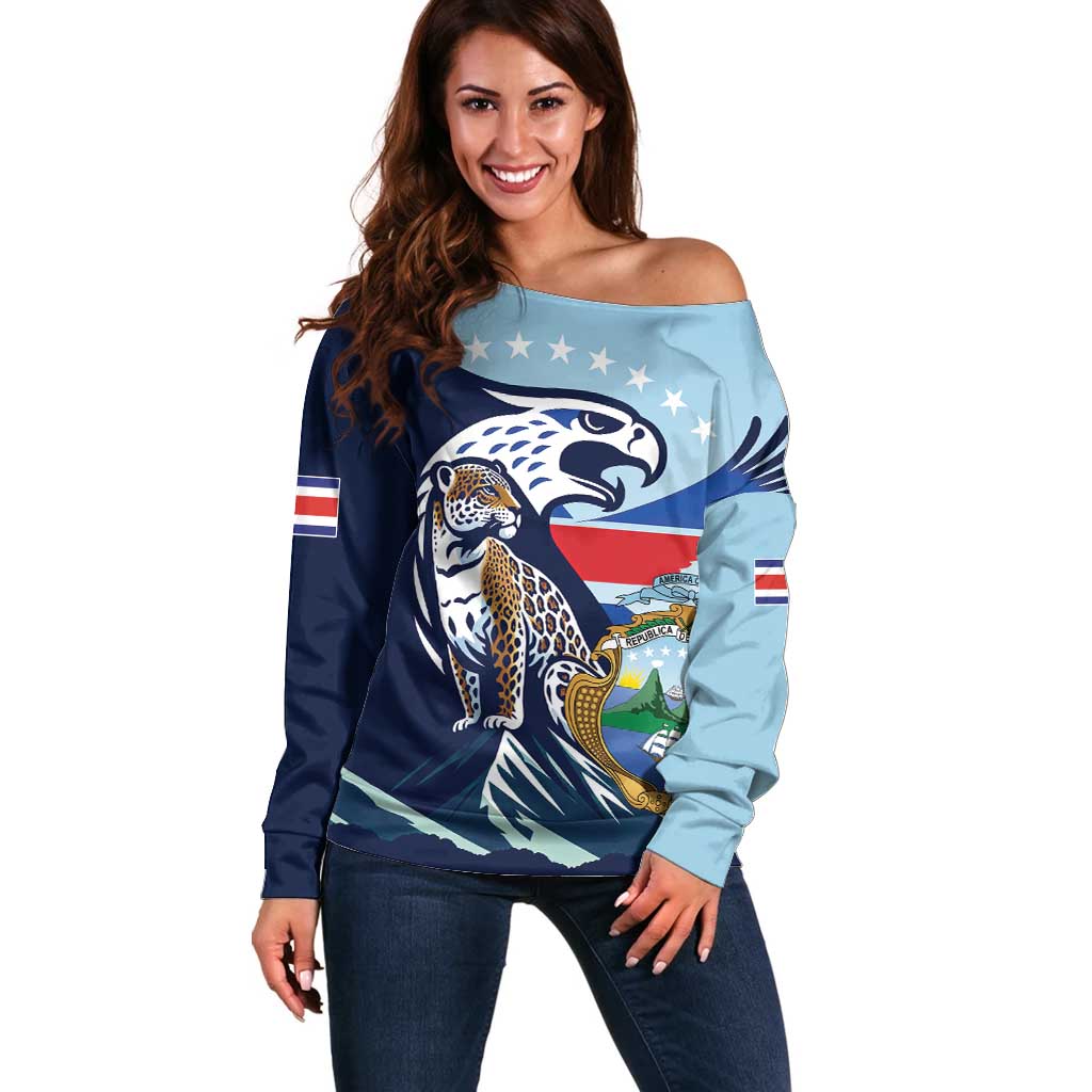 Costa Rica Jaguar Guaria Morada Off Shoulder Sweater