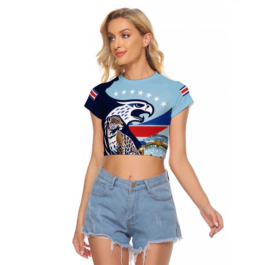 Costa Rica Jaguar Guaria Morada Raglan Cropped T Shirt