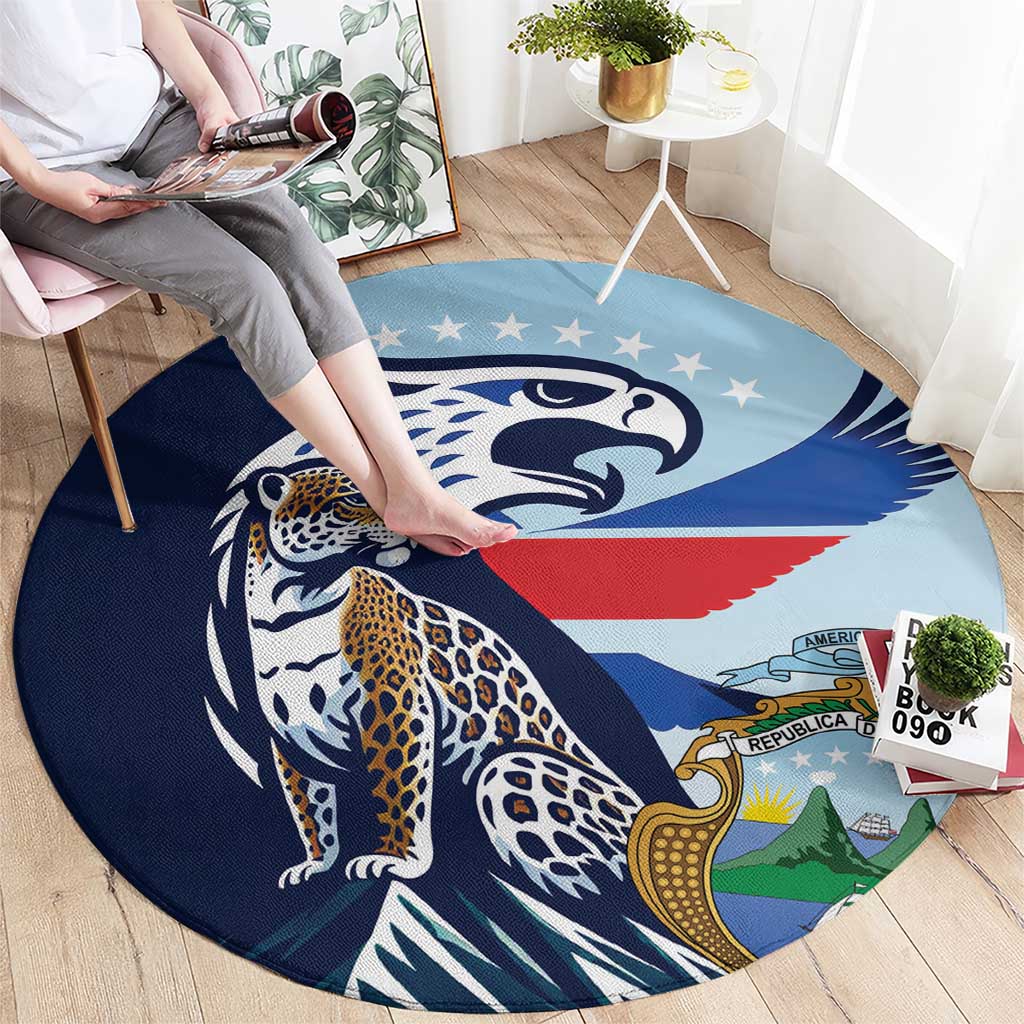 Costa Rica Jaguar Guaria Morada Round Carpet
