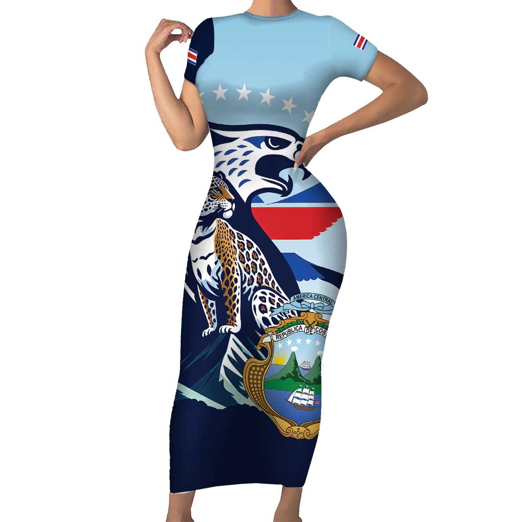 Costa Rica Jaguar Guaria Morada Short Sleeve Bodycon Dress