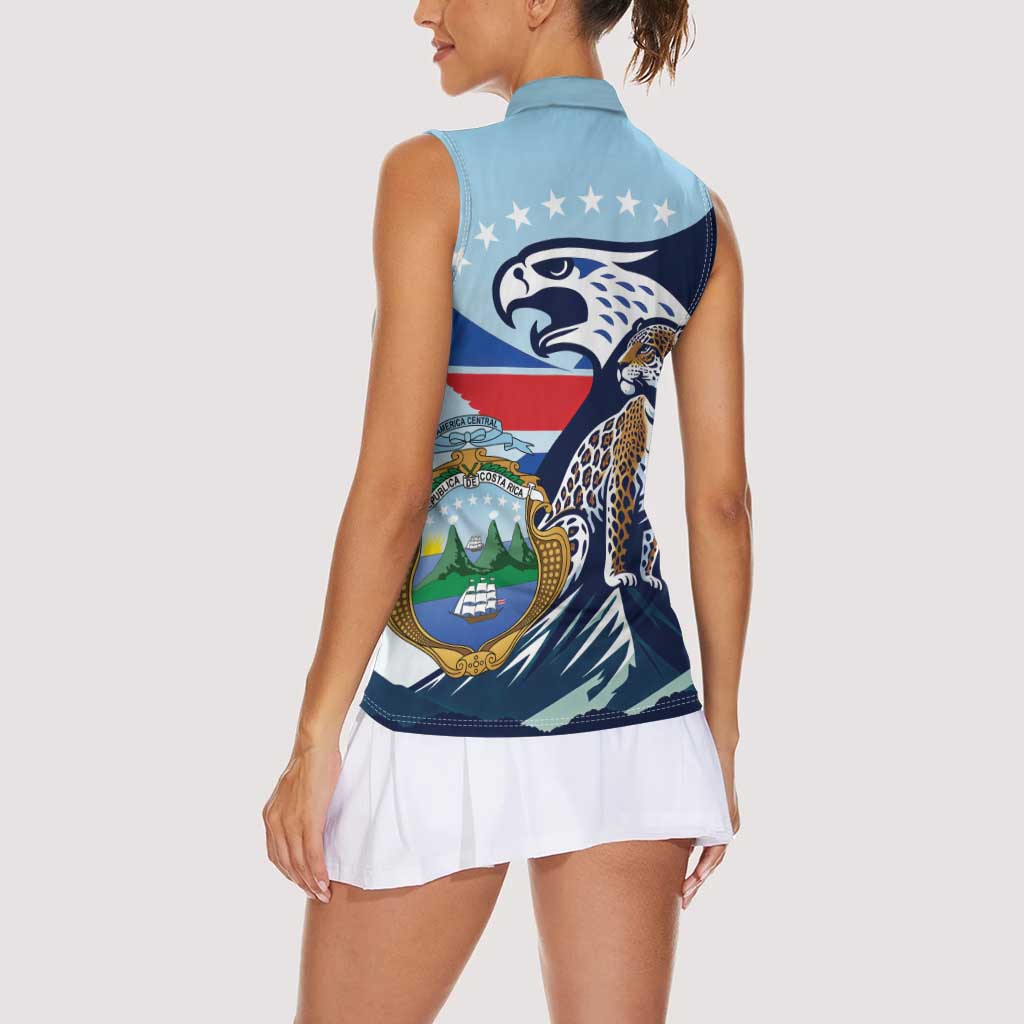 Costa Rica Jaguar Guaria Morada Women Sleeveless Polo Shirt