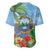 Costa Rica Parrot Tropical Flowers Baseball Jersey