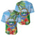 Costa Rica Parrot Tropical Flowers Baseball Jersey