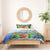 Costa Rica Parrot Tropical Flowers Bedding Set