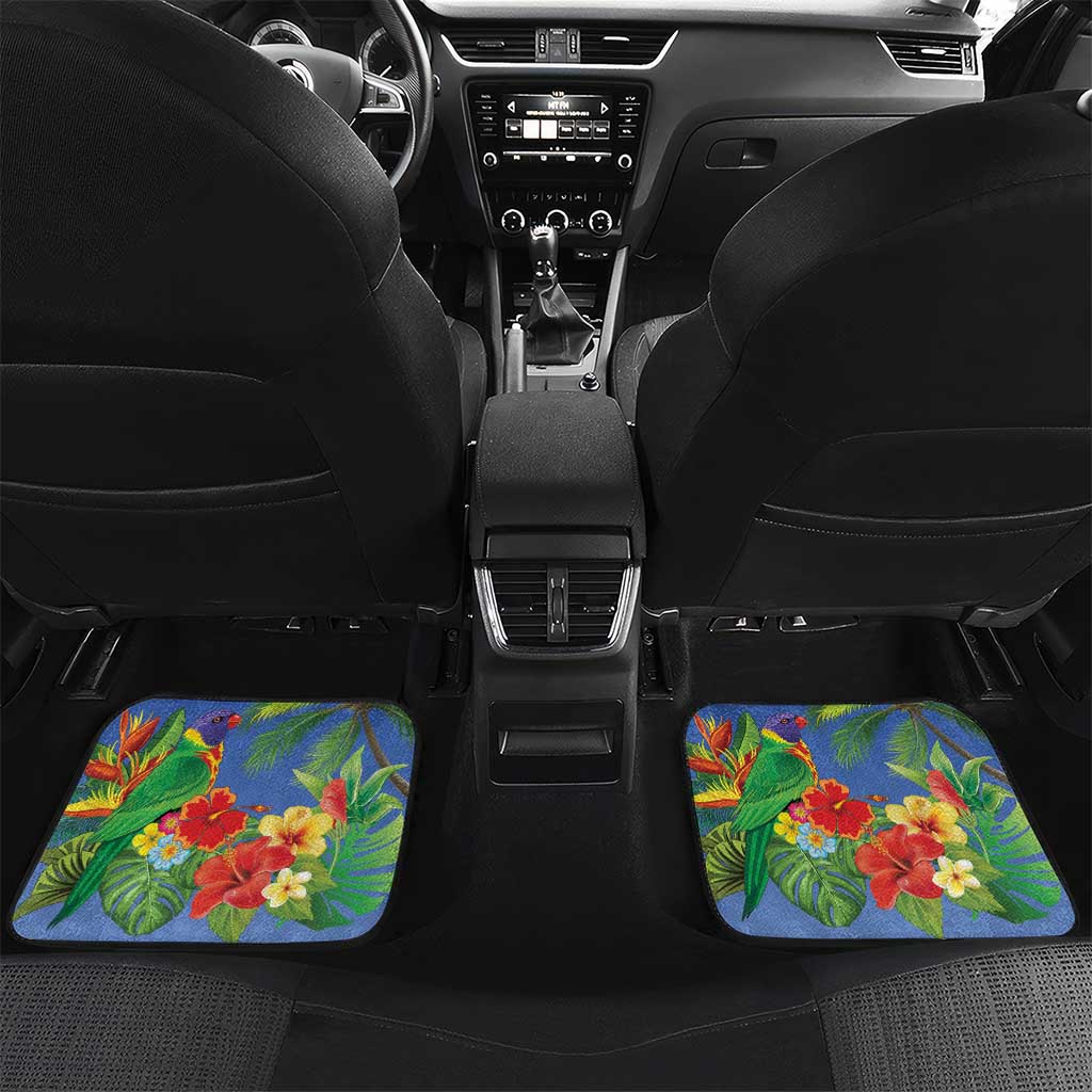 Costa Rica Parrot Tropical Flowers Car Mats