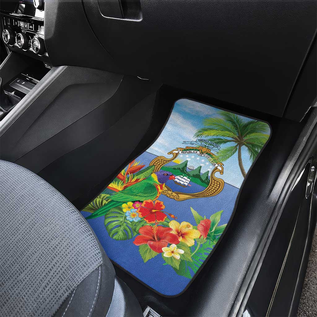 Costa Rica Parrot Tropical Flowers Car Mats