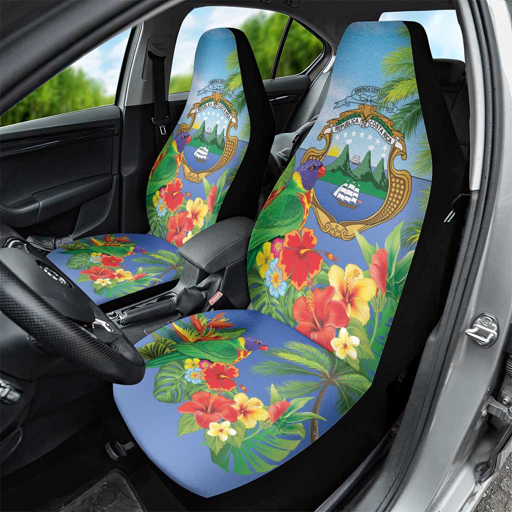 Costa Rica Parrot Tropical Flowers Car Seat Cover