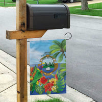 Costa Rica Parrot Tropical Flowers Garden Flag