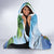 Costa Rica Parrot Tropical Flowers Hooded Blanket