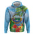 Costa Rica Parrot Tropical Flowers Hoodie