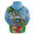 Costa Rica Parrot Tropical Flowers Hoodie