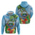 Costa Rica Parrot Tropical Flowers Hoodie