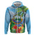 Costa Rica Parrot Tropical Flowers Hoodie