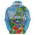 Costa Rica Parrot Tropical Flowers Hoodie