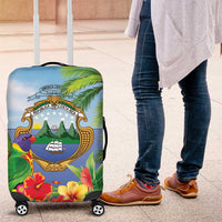 Costa Rica Parrot Tropical Flowers Luggage Cover