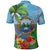 Costa Rica Parrot Tropical Flowers Polo Shirt