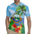 Costa Rica Parrot Tropical Flowers Rugby Jersey