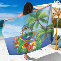 Costa Rica Parrot Tropical Flowers Sarong