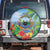Costa Rica Parrot Tropical Flowers Spare Tire Cover