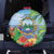 Costa Rica Parrot Tropical Flowers Spare Tire Cover