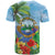 Costa Rica Parrot Tropical Flowers T Shirt