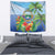 Costa Rica Parrot Tropical Flowers Tapestry