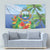Costa Rica Parrot Tropical Flowers Tapestry
