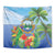 Costa Rica Parrot Tropical Flowers Tapestry