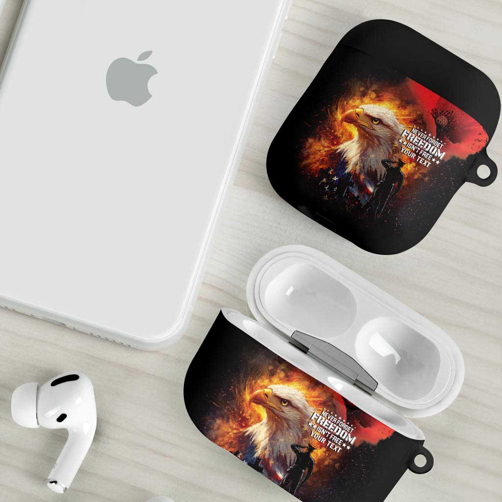 US Memorial Day Personalized AirPods Case May We Never Forget Freedom Isnt Free