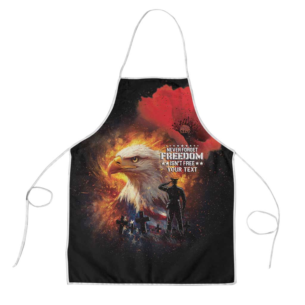 US Memorial Day Personalized Apron May We Never Forget Freedom Isnt Free
