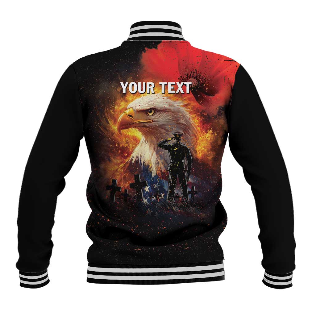 US Memorial Day Personalized Baseball Jacket May We Never Forget Freedom Isnt Free