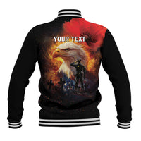 US Memorial Day Personalized Baseball Jacket May We Never Forget Freedom Isnt Free