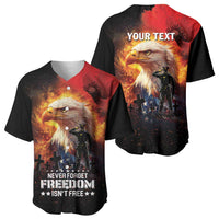 US Memorial Day Personalized Baseball Jersey May We Never Forget Freedom Isnt Free
