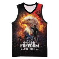 US Memorial Day Personalized Basketball Jersey May We Never Forget Freedom Isnt Free