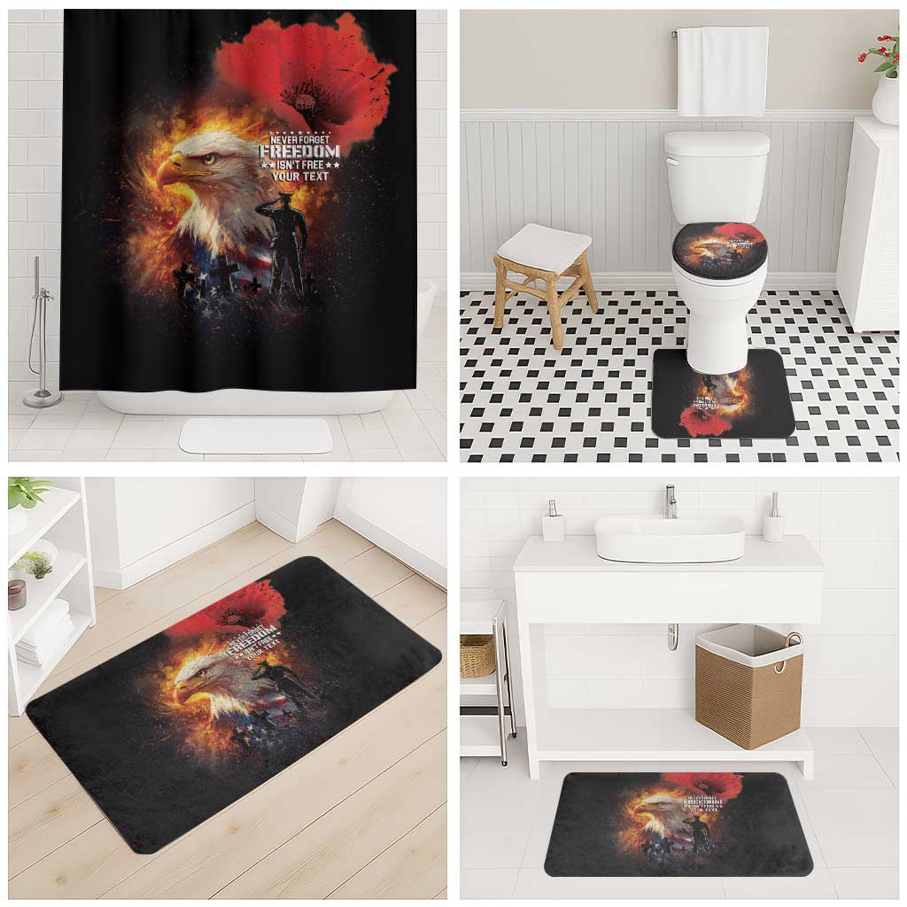 US Memorial Day Personalized Bathroom Set May We Never Forget Freedom Isnt Free
